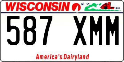 WI license plate 587XMM
