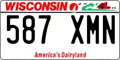 WI license plate 587XMN