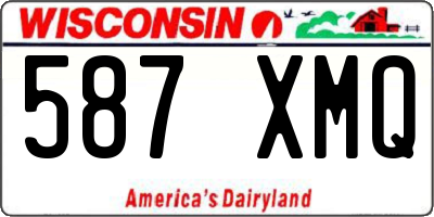 WI license plate 587XMQ