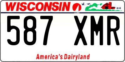 WI license plate 587XMR