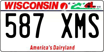 WI license plate 587XMS