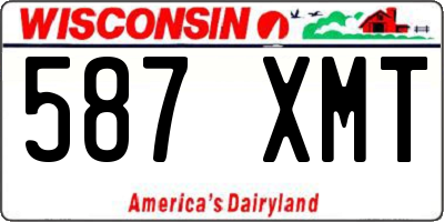 WI license plate 587XMT