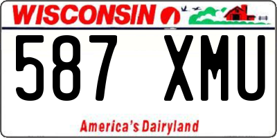 WI license plate 587XMU