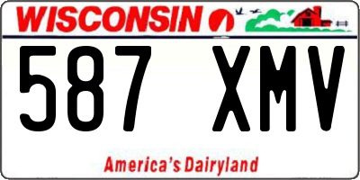 WI license plate 587XMV