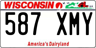WI license plate 587XMY