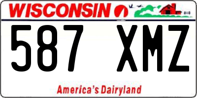 WI license plate 587XMZ