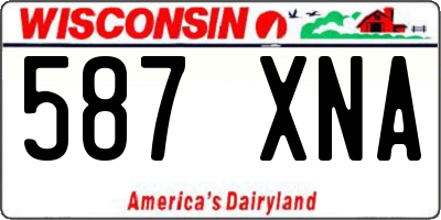 WI license plate 587XNA