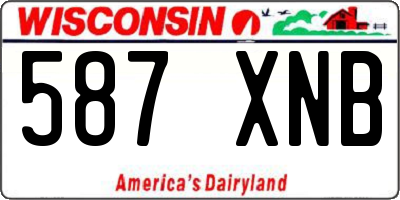 WI license plate 587XNB