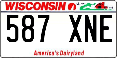 WI license plate 587XNE