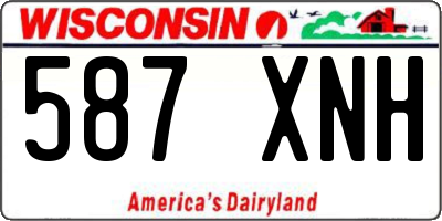 WI license plate 587XNH