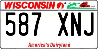 WI license plate 587XNJ