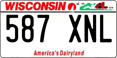 WI license plate 587XNL