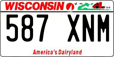 WI license plate 587XNM