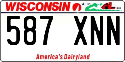 WI license plate 587XNN