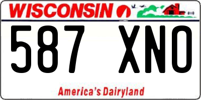 WI license plate 587XNO