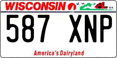 WI license plate 587XNP