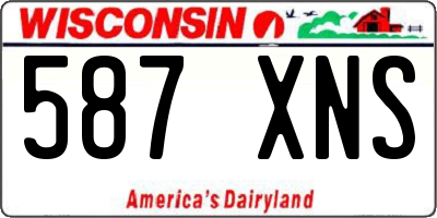 WI license plate 587XNS
