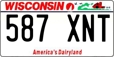 WI license plate 587XNT
