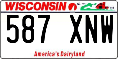 WI license plate 587XNW