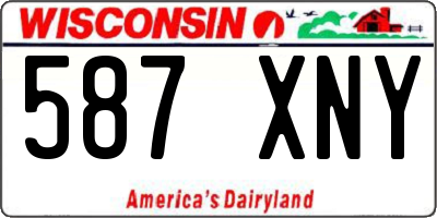 WI license plate 587XNY