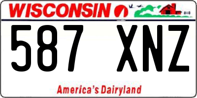 WI license plate 587XNZ