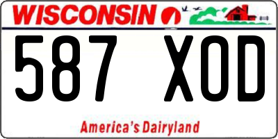 WI license plate 587XOD