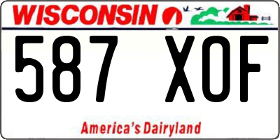 WI license plate 587XOF