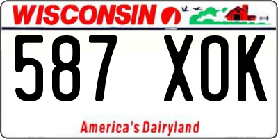 WI license plate 587XOK