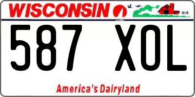 WI license plate 587XOL