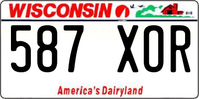 WI license plate 587XOR