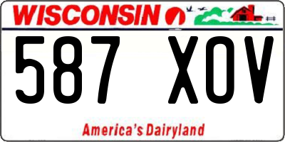 WI license plate 587XOV