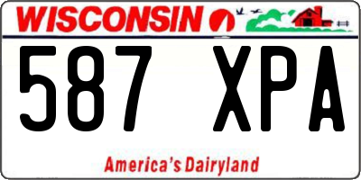 WI license plate 587XPA