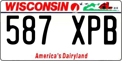 WI license plate 587XPB