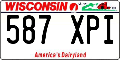 WI license plate 587XPI