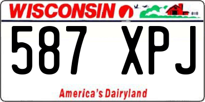 WI license plate 587XPJ