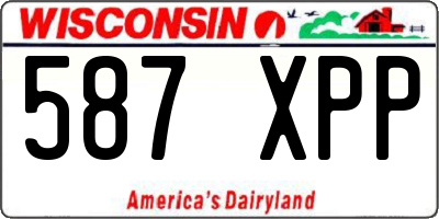 WI license plate 587XPP