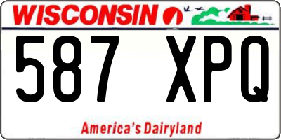 WI license plate 587XPQ