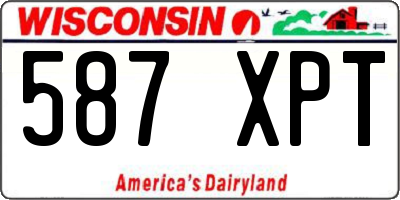 WI license plate 587XPT