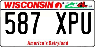 WI license plate 587XPU