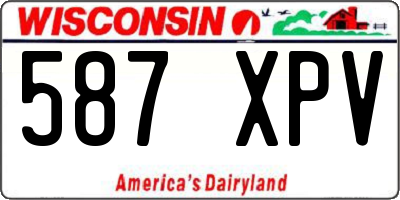 WI license plate 587XPV