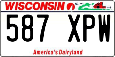 WI license plate 587XPW