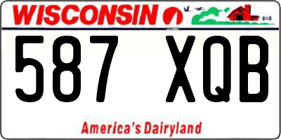 WI license plate 587XQB