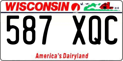 WI license plate 587XQC