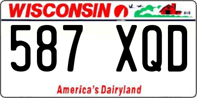WI license plate 587XQD