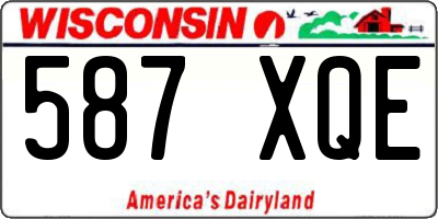 WI license plate 587XQE