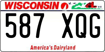 WI license plate 587XQG