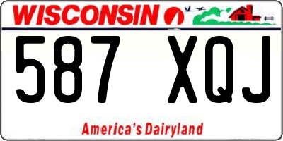 WI license plate 587XQJ