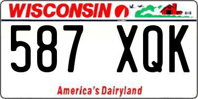 WI license plate 587XQK