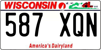 WI license plate 587XQN