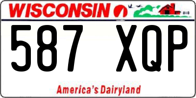 WI license plate 587XQP